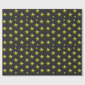 高級モダン金ゴールドスエレガントターのクリスマスパターン ラッピングペーパー (フラット)