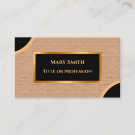 高級モダン金ゴールドブラウン 名刺