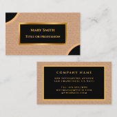 高級モダン金ゴールドブラウン 名刺 (正面/裏面)