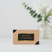 高級モダン金ゴールドブラウン 名刺 (スタンド正面)