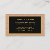 高級モダン金ゴールドブラウン 名刺 (裏面)