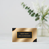 高級モダン金ゴールドプロフェッショナル 名刺 (スタンド正面)