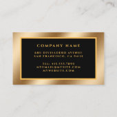 高級モダン金ゴールドプロフェッショナル 名刺 (裏面)