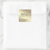 高級モダン金ゴールド台本しょうゆろうそく スクエアシール (バッグ)