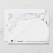 高級モダン金ゴールド大理石パーソナライズされた文具 サンキューカード (正面)