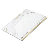 高級モダン金ゴールド大理石パーソナライズされた文具 ノートパッド (アングル)