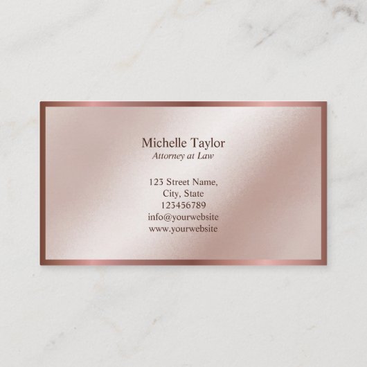 高級モダン金ゴールド弁護士法律事務所 名刺 (裏面)