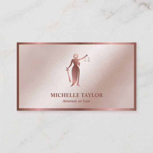 高級モダン金ゴールド弁護士法律事務所 名刺 (正面)