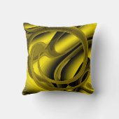 高級モダン金ゴールド抽象芸術フローラバラ クッション (裏面)