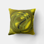 高級モダン金ゴールド抽象芸術フローラバラ クッション (裏面)