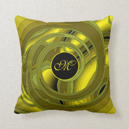 高級モダン金ゴールド抽象芸術フローラバラ クッション