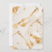 高級モダン金ゴールド抽象芸術ブライダルシャワー 招待状 (裏面)
