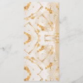 高級モダン金ゴールド抽象芸術結婚のメニューカード メニュー (裏面)