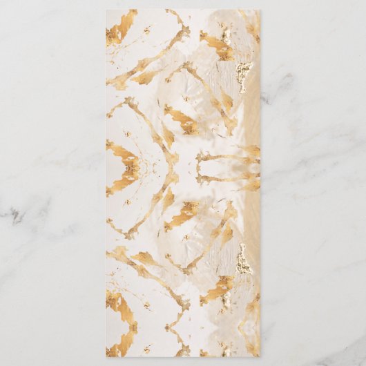 高級モダン金ゴールド抽象芸術結婚のメニューカード メニュー (裏面)