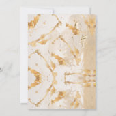 高級モダン金ゴールド抽象芸術結婚ズ 招待状 (裏面)