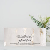 高級モダン金箔ギフト券/バウチャー (スタンド正面)