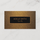 高級モダン銅金ゴールドブラックフレーム 名刺 (正面)