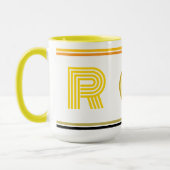 高級モノグラムのイニシャルコーヒーマグギフト マグカップ (左)