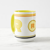 高級モノグラムのイニシャルコーヒーマグギフト マグカップ (正面左)