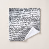 高級モノグラムのステンドグラス銀 バスタオルセット (ウォッシュタオル)