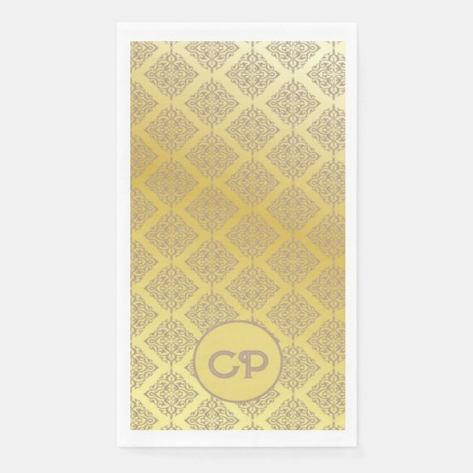 高級モノグラムの金ゴールドヴィンテージスタイル (正面)