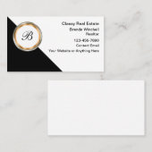 高級モノグラム実在エステート名刺 名刺 (正面/裏面)