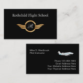 高級モノグラム飛行学校 名刺 (正面/裏面)