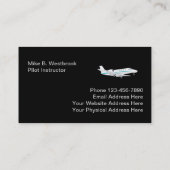 高級モノグラム飛行学校 名刺 (裏面)