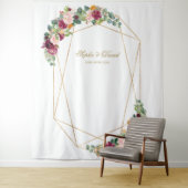 高級ユーカリプタスサフランフローラ結婚金ゴールドの支柱 タペストリー (インサイチュ)