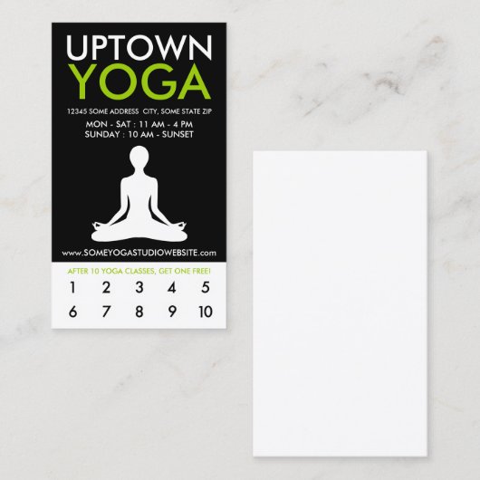 高級ヨガロイヤリティ ロイヤリティカード (正面/裏面)