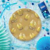 高級ラグジュアリー金ゴールドイースターエッグ ペーパープレート (パーティー)