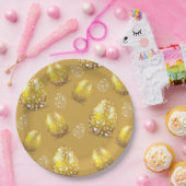 高級ラグジュアリー金ゴールドイースターエッグ ペーパープレート (パーティー)