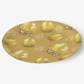 高級ラグジュアリー金ゴールドイースターエッグ ペーパープレート (アングル)