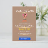 高級リゾートウェディングの結婚式延期通知 セーブザデート (スタンド正面)