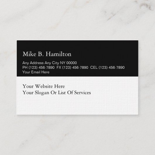 高級リネンビジネスプロフェッショナル名刺 名刺 (裏面)