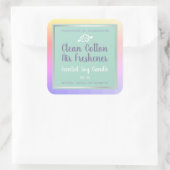 高級レインボーグラデーションピンク製品の包装ラベル スクエアシール (バッグ)