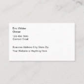 高級レザーショップの名刺 名刺 (裏面)