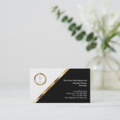 高級レストランの名刺 名刺 (スタンド正面)