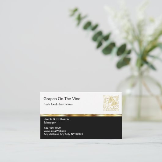 高級レストラン名刺 名刺 (スタンド正面)