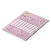高級レストラン請求書 / 領収書  ノートパッド (回転)