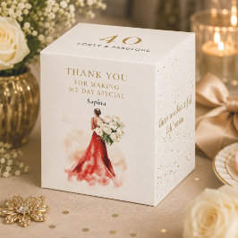 高級レッドドレスの誕生日記念品ボックス フェイバーボックス