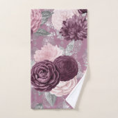 高級レッドピンクフローラハンプトンタオルセット バスタオルセット (ハンドタオル)