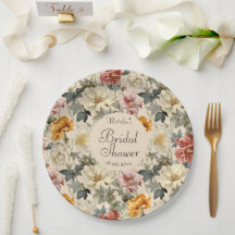 高級レトロエレガントボタニカルブライダルシャワー