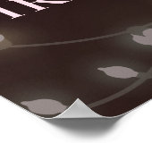 高級ワインマゼンタ50th誕生日ウェルカムサイン ポスター (角)