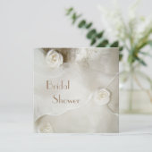 高級ヴィンテージウェディングガウンブライダルシャワー 招待状 (スタンド正面)