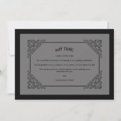 高級ヴィンテージウェディングフローリッシュフェルムエフェクト サンキューカード (裏面)