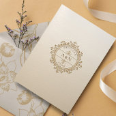 高級ヴィンテージフレームイスラーム結婚ズモノグラム 招待状