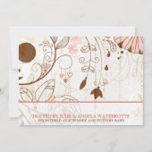 高級ヴィンテージフローラブライダルシャワー招待 招待状 (裏面)