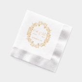 高級ヴィンテージフローラモノグラム 箔ナプキン (左)