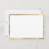 高級ヴィンテージホワイト金ゴールドフローラブライドメイド 招待状 (裏面)